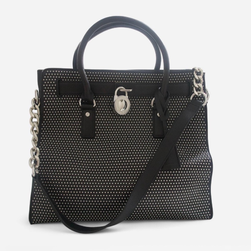 🖤 Michael Kors Tote Bag w/ Silver Studs & Chain Straps 🖤